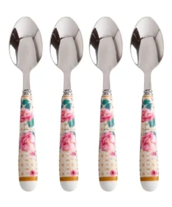 Best Pirce 💯 Maxwell & Williams Teas & C's Silk Road Teaspoon Set 4pc White Boxed 🤩