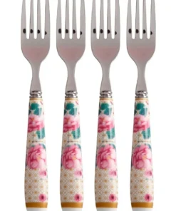 Promo ✔️ Maxwell & Williams Teas & C's Silk Road Cake Fork Set 4pc White Boxed ✨