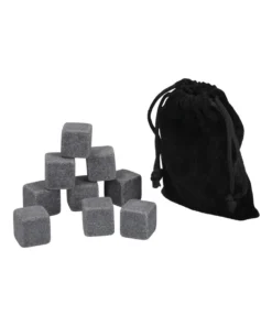 Brand new ๐ BarCraft Whisky Stone Set of 9 Charcoal Gift Boxed ๐งจ