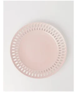 Coupon 😀 Heritage Lace Pink Carved Round Platter 👏