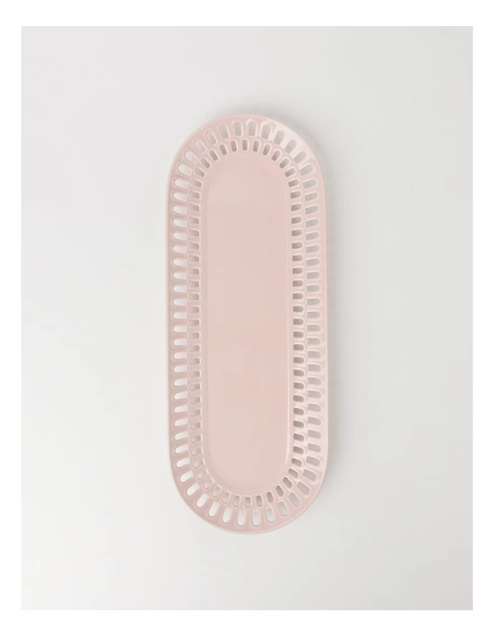 Brand new 🎁 Heritage Lace Pink Carved Small Rectangular Platter ✨ 1 Brand new 🎁 Heritage Lace Pink Carved Small Rectangular Platter ✨