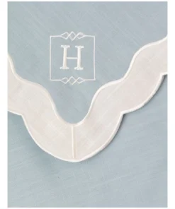 Cheapest 🧨 Heritage Florence Scalloped Edge Tablecloth in Duck Egg Blue 🔔 -Dining Sales Store 866998810 3 720x928