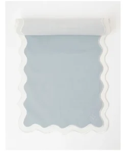 Cheapest ๐ Heritage Florence Scalloped Edge Table Runner in Duck Egg Blue โ๏ธ