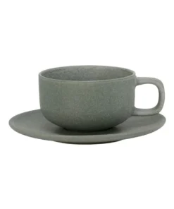 Discount 🤩 Salt&Pepper Hue Teacup & Saucer 200ml/15.5cm Set Of 6 Leaf 🧨