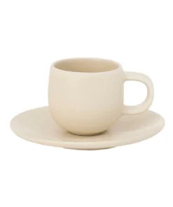 Coupon ๐ฅฐ Salt&Pepper Hue Espresso Cup & Saucer Butter 85ml/12cm Of Set 6 ๐