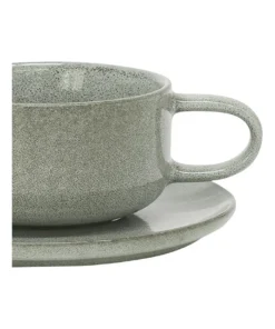 Buy ⌛ Salt&Pepper Relic Tea Cup & Saucer Moss 260ml/15cm Set Of 6 ⌛ -Dining Sales Store 868587220 3 720x928