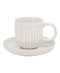 Cheapest 𧨠Salt&Pepper Amana Espresso Cup & Saucer 95ml/11cm Set Of 6 White π―