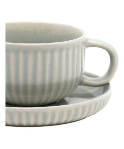 New ✔️ Salt&Pepper Amana Tea Cup & Saucer 240ml/14cm Cloud ⌛ -Dining Sales Store 881924770 2 720x928