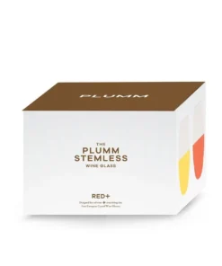 New 👍 Plumm Set of 4 Red Wine Stemless Glass Clear 🛒 -Dining Sales Store 886445660 3 720x928