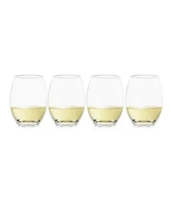 Cheap 🤩 Plumm Set of 4 White Wine Stemless Glass Set Clear ❤️